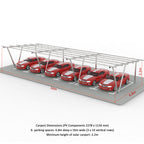 N Type Column Solar Carport Mounting Structure for 2/4/6/8 Parking Spaces