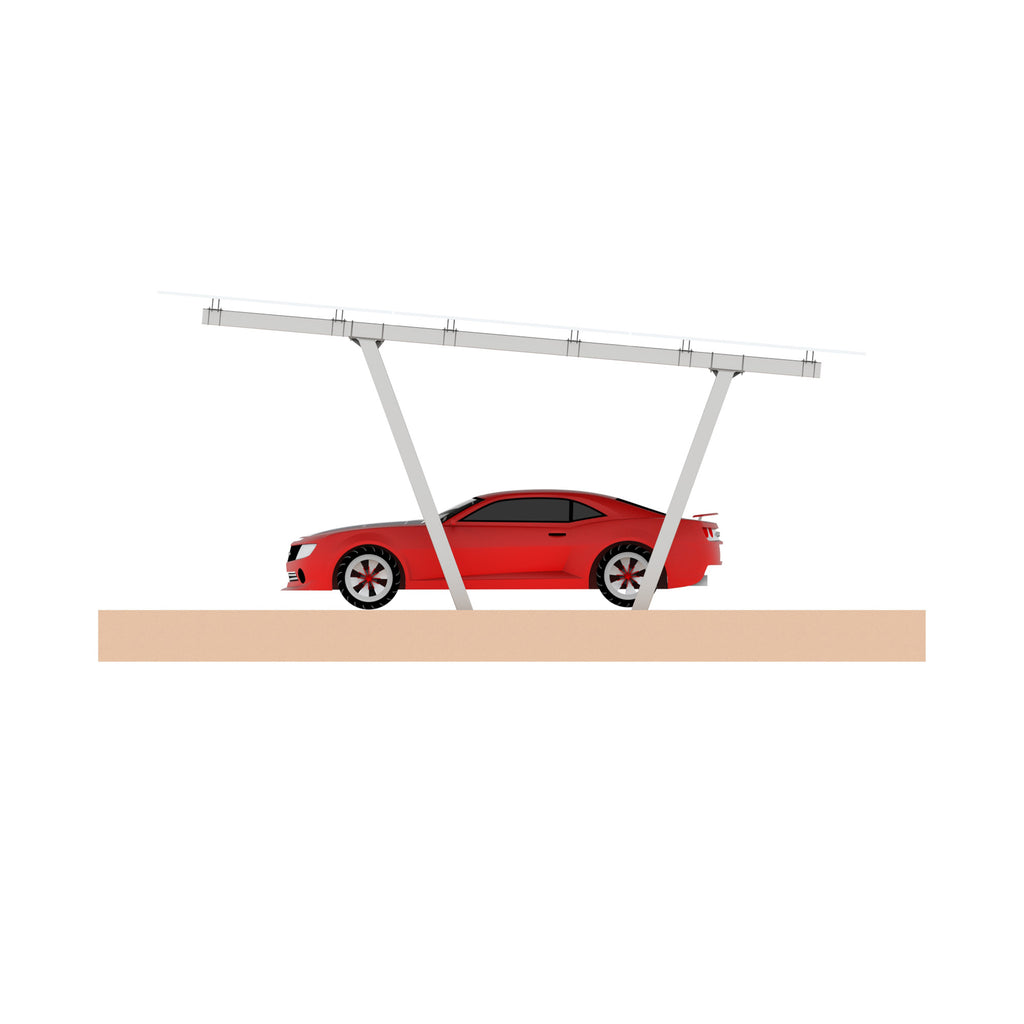 V Type Two Column Solar Carport Mounting Structure