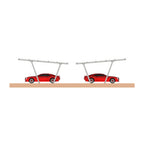 Solar VV Type Column Carport Structure