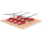 Structure de montage de carport solaire monopoteau double face de type Y