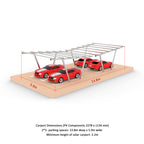 Solar VV Type Column Carport Structure