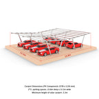 Solar VV Type Column Carport Structure