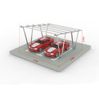 W Shape Solar Mounting System Car Parking Structure