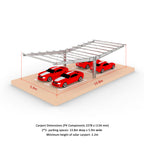 Y Type Double Side Single-post Solar Panel Carport Mounting Structure