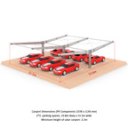 Y Type Double Side Single-post Solar Panel Carport Mounting Structure