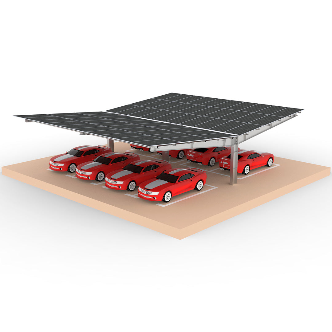 Y Type Double Side Single-post Solar Panel Carport Mounting Structure